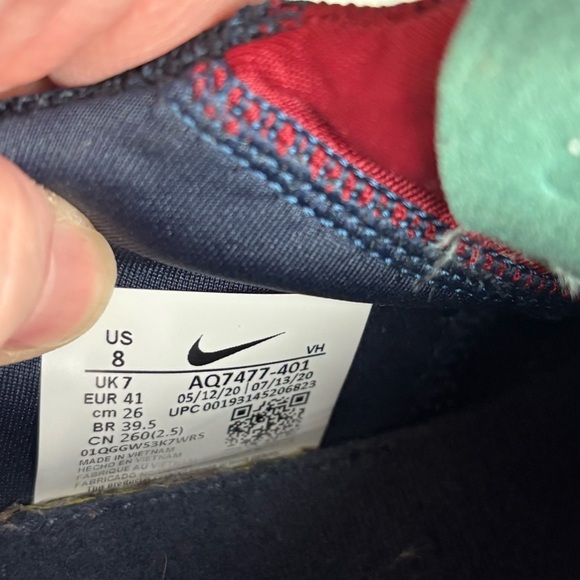 Nike Stefan Janoski Blue and Red Sneakers with Air Max Cushioning Sz 8 - Picture 6 of 9